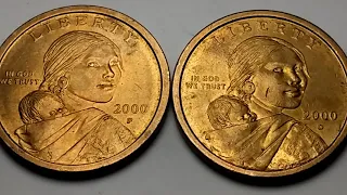 DOLAR   DE    SACAGAWEA  DEL  2000P   Y   DE   EL   2000.D