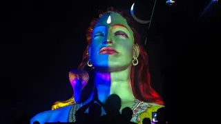 3D laser sound and light show at Isha Foundation Ashram, on the Adiyogi Statue