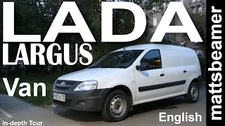 2019 LADA LARGUS Van. 1.6 Interior, exterior detailed in-depth tour. Engine Start-up Exhaust English