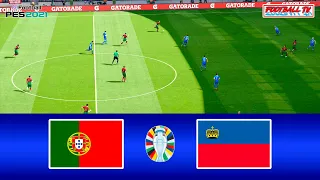 PES | Portugal vs Liechtenstein | UEFA EURO 2024 Qualifier | Full Match - eFootball Gameplay