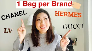 1 BAG PER BRAND Tag/Challenge! | Chanel Dior LV Celine Gucci YSL Hermes | luxuryinModeration