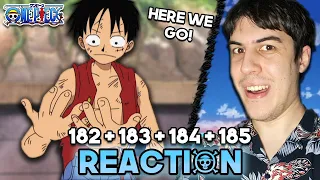 LUFFY vs. GOD ENERU! - One Piece | Episodes 182 - 185 Reaction