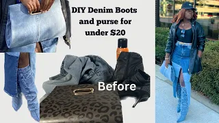 #diy #denim #boots for under $20