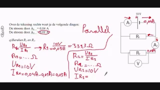 Elektriciteit video les 4-2 "weerstanden serie en parallel" Stroom en spanning deel 3 van 5