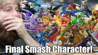 RYAN REACTS TO FINAL SMASH CHARACTER REVEAL