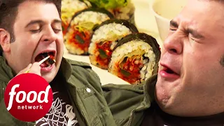 Adam Faces A Sushi Challenge With A Spice 80 Times Hotter Than A Jalapeño | Man v Food