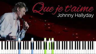 Que je t'aime - Johnny Hallyday | Piano Tutorial | Synthesia | How to play