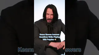 Keanu Reeves Plays With Puppies While Answering Fan Questions #shorts