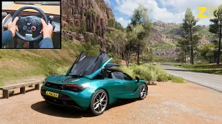 950HP McLaren 720s Spider - Forza Horizon 5 | Steering Wheel Gameplay