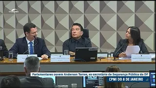 CPMI: Anderson Torres diz que protocolo de ações integradas para segurança não foi cumprido