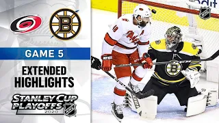 Carolina Hurricanes vs Boston Bruins R1, Gm5 Aug 19, 2020 HIGHLIGHTS HD