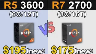 Ryzen 5 3600 Vs. Ryzen 7 2700 | 1080p and 1440p Gaming Benchmarks