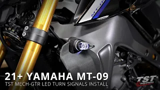 How to install Mech-GTR LED Turn Signals on a 2021+ Yamaha MT-09 by TST Industries