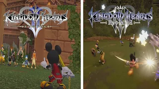 Kingdom Hearts 3 Mod - Mickey KH2 Sora KH2 Donald and Goofy vs Nobodies - Twilight Town Mansion