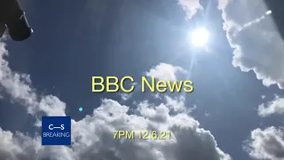 BBC News intro 7pm 12.6.21 -  Christian Eriksen Collapses