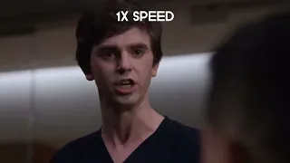 I am a surgeon but every time he says it it is sped up.