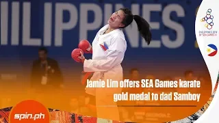 Jamie Lim offers SEA Games karate gold medal to dad Samboy
