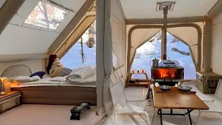 -10° Warmer and more cozy than home🛖Inflatable tent with cozy living room and bedroom