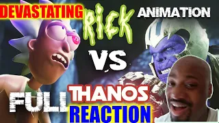 The Most Epic Animated Showdown: Rick Sanchez vs. Thanos Reaction