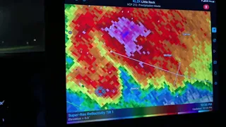 Tracking tornado warned storm Beebe AR.