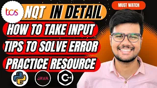 How to take Input in TCS Coding Exam ? | Tips & Resources for practice | PYTHON | C++ | JAVA