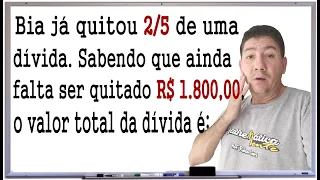 QUESTÕES DE CONCURSO COM FRAÇÃO #1 - Prof. Robson Liers - Mathematicamente