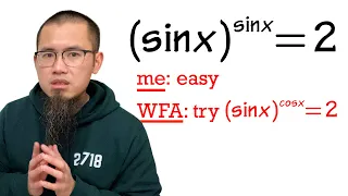 Solving sin(x)^sin(x)=2