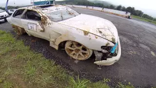 Japan: Ebisu Summer Drift Matsuri 2014 - Big Drift Crash Aftermath