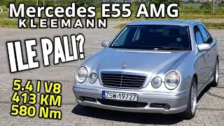 2000 Mercedes E55 AMG - Ile spali NAJMNIEJ w mieście?