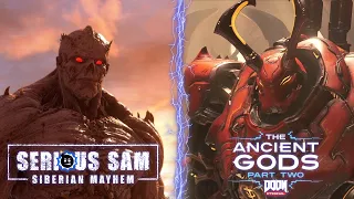 Doom Eternal The Ancient Gods 2 Final Boss VS Serious Sam Siberian Mayhem Final Boss