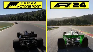 F1 24 vs Forza Motorsport (2023) Early Graphics Comparison | Circuit de Spa-Francorchamps | RTX 4080