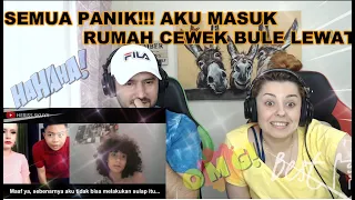 🇮🇩 SEMUA PANIK!!! AKU MASUK RUMAH CEWEK BULE LEWAT!!  🇮🇩 Pall Family Reaction!!