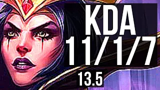 LEBLANC vs AHRI (MID) | 11/1/7, 1.6M mastery, Legendary, 300+ games | TR Master | 13.5