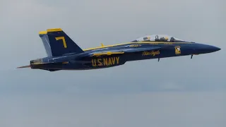 2021 US Navy Blue Angels SUPER HORNET Tour + Takeoff at London International Airport | YXU