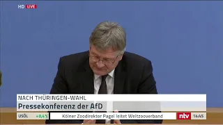 Live: Statement der AfD zum Wahlergebnis in Thüringen