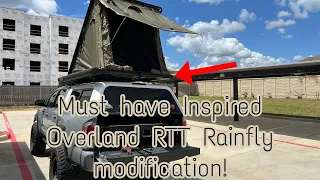 Inspired Overland Roof Top Tent Rainfly Modification!