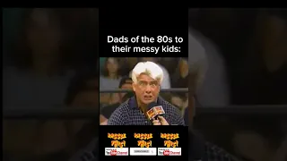 Ric Flair As An 80s Dad | Clips For The Can #trending #wwe #shortsfeed #shorts #memes