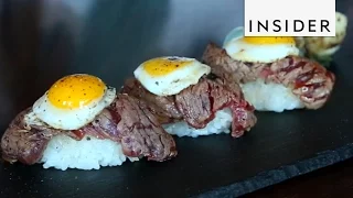 Steak And Egg Breakfast Sushi