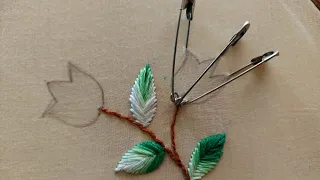 Beautiful flower design with safety pin|hand embroidery |hand craft