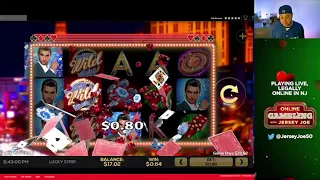 Lucky Strip LIVE slots [Online Gambling with Jersey Joe # 78]