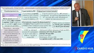 Оптимізація терапії АГ: плейотропність та кардіоцитопротекція (Тащук Віктор Корнійович)