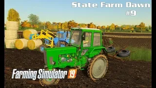 Farming Simulator 2019. State Farm Dawn. Mowing tops; bale harvesting. Episode 9