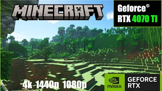 RTX 4070 TI Minecraft Shaders 4k 1440p 1080p