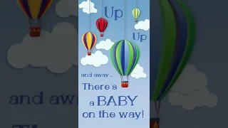 Hot air Balloons Baby Shower Invitation