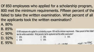 Civil Service Exam Reviewer: Word Problem about PERCENTAGE [Math]