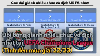 Các đội giành được nhiều chức vô địch UEFA Champions League nhất