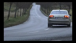 2004 Audi A8 4.2 Quattro (stock exhaust) flybys, accelerations