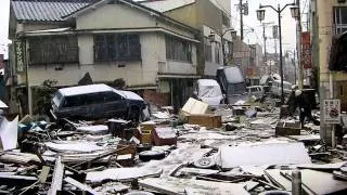 Destruction in Ishinomaki, Japan