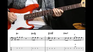 Beatles -  While My Guitar Gently Weeps (Bassline Step by Step)