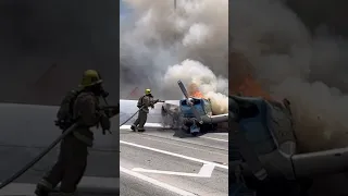 Plane Crash Lands on 91 Freeway